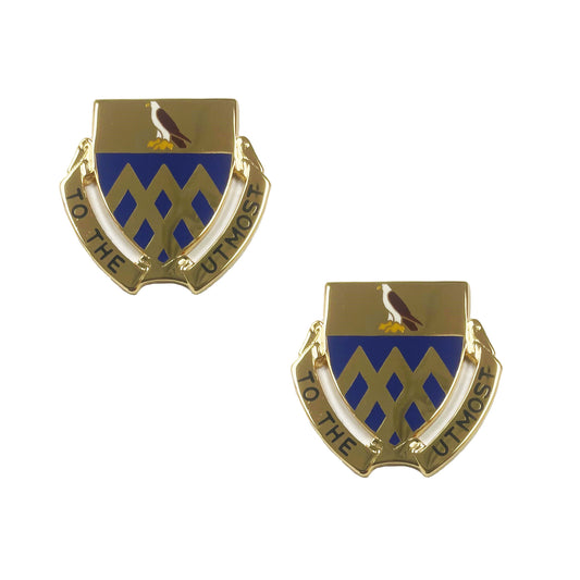 101st Cavalry Regiment Crest "To The Utmost" (pair)