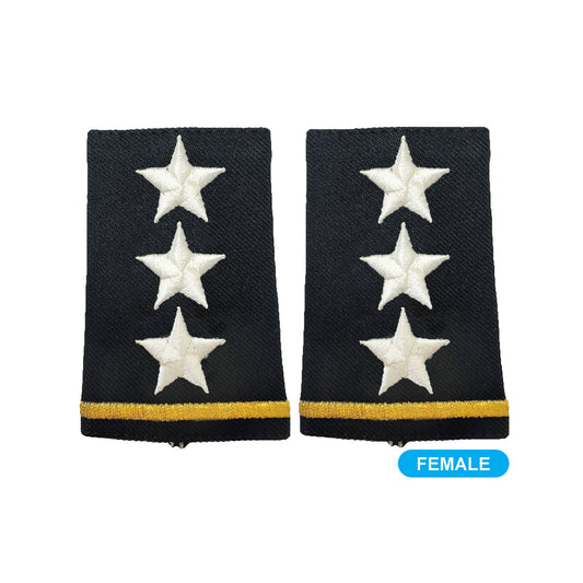 US Army O9 Lieutenant General Shoulder Marks - Small/Female