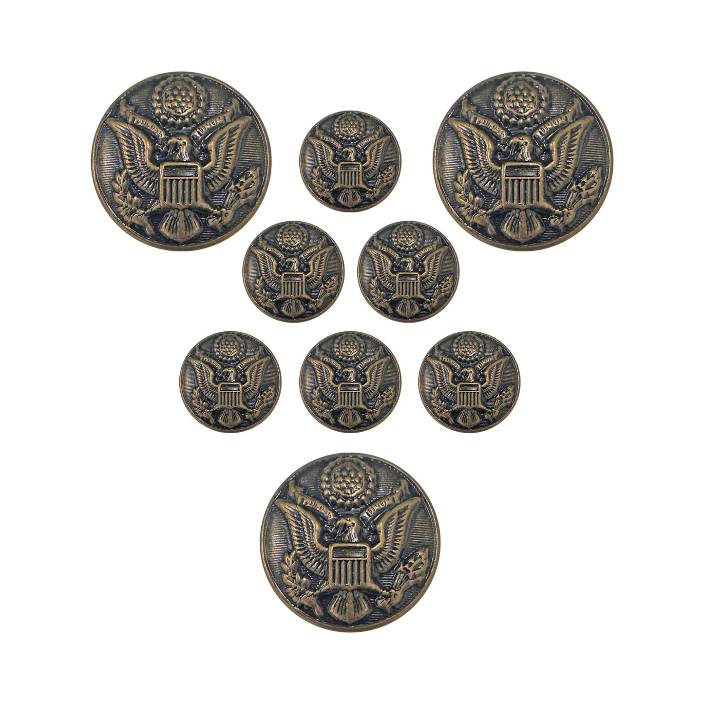 US Army AGSU Male STA-BRITE® Button Set - Sta-Brite Insignia Inc.