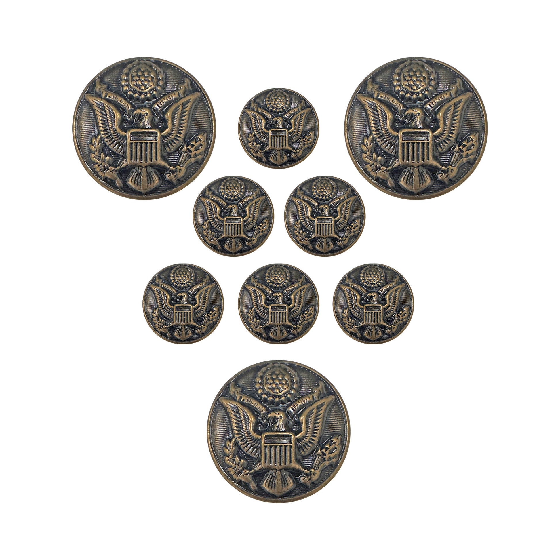 US Army AGSU Male STA-BRITE® Button Set - Sta-Brite Insignia Inc.