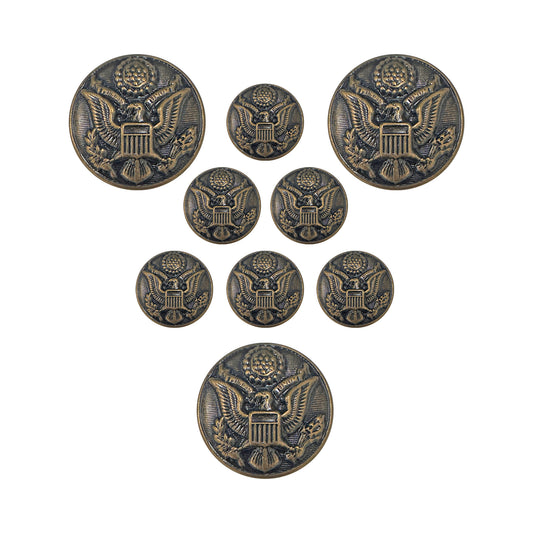 US Army AGSU Male STA-BRITE® Button Set - Sta-Brite Insignia Inc.