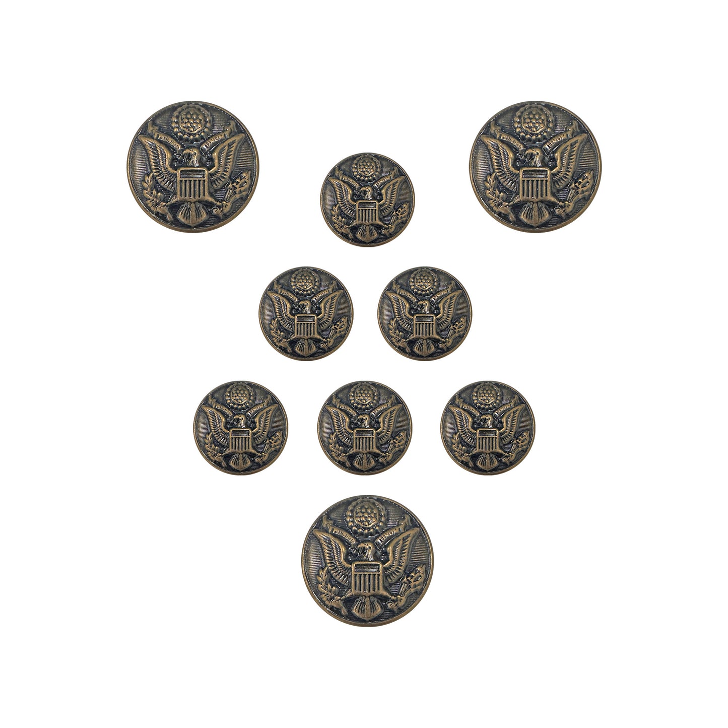 US Army AGSU Female STA-BRITE® Button Set - Sta-Brite Insignia Inc.