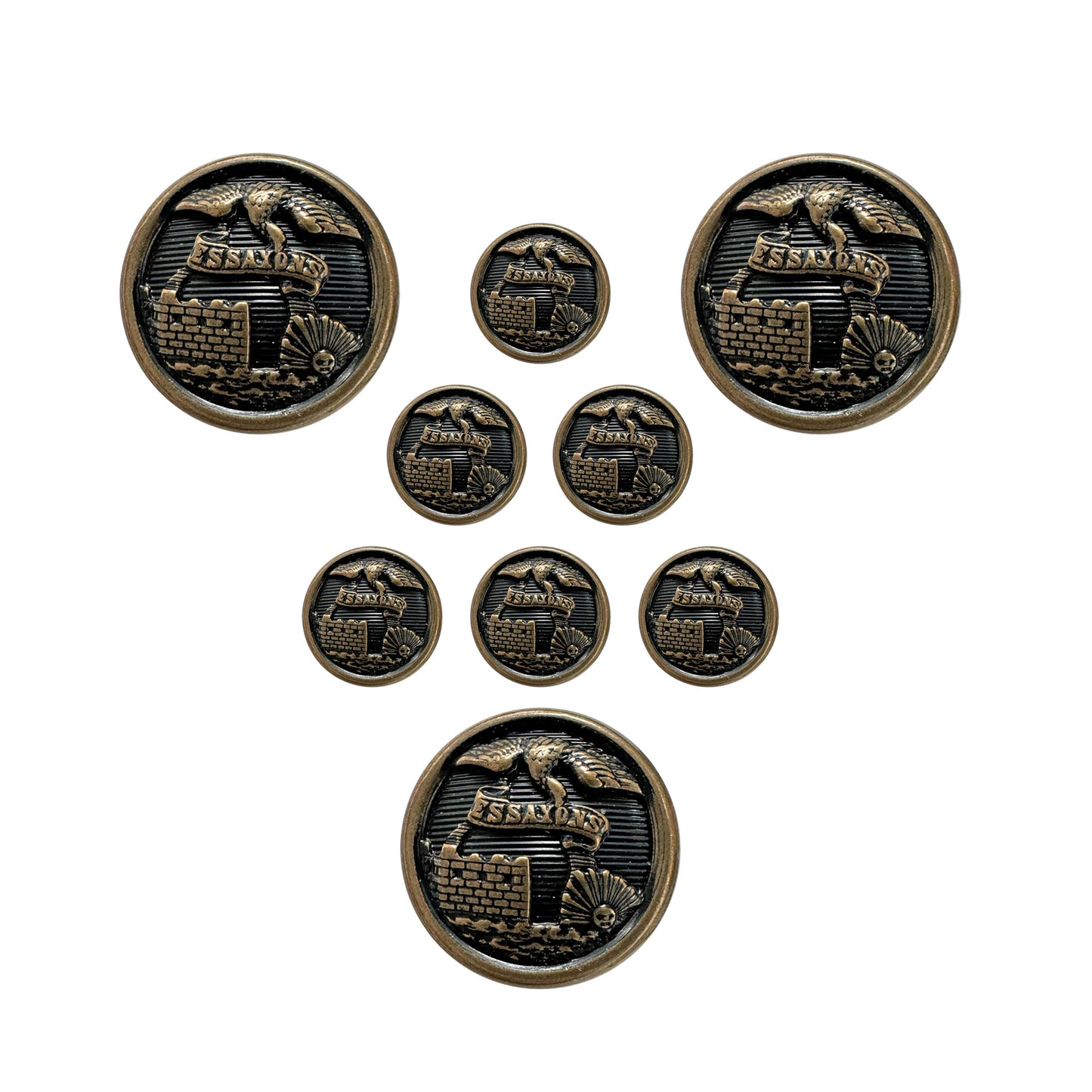 US Army AGSU Engineer Male STA-BRITE® Button Set - Sta-Brite Insignia Inc.