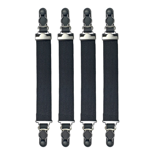 US Military Shirt Garter 2 Pair Black Heavy Duty # 1 Rated - Sta-Brite Insignia Inc.