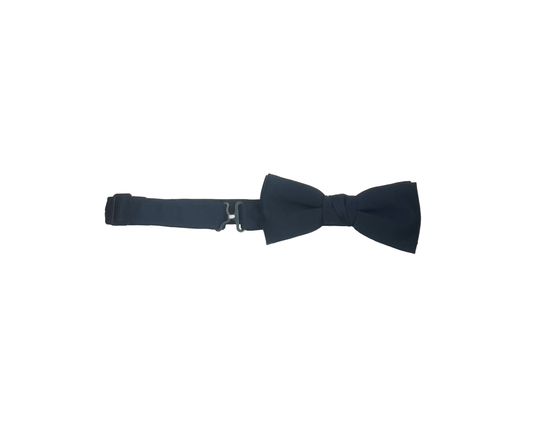 Blue Satin Bow Tie with Band
