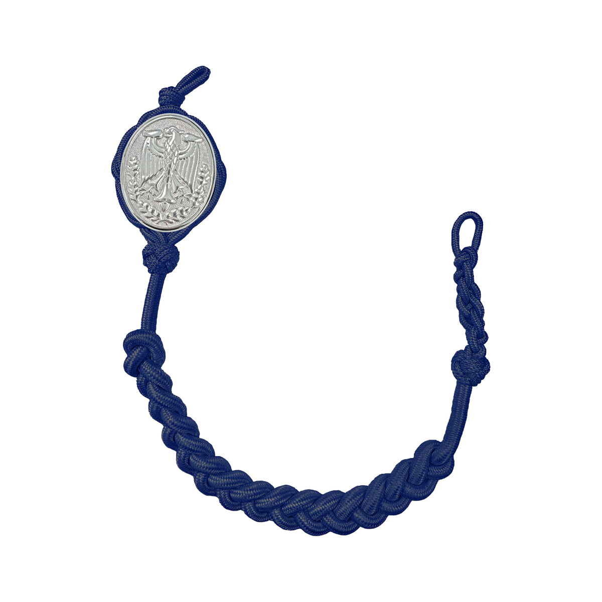 German Schutzenschnur Marksmanship Navy blue Cord with Silver Badge - Sta-Brite Insignia Inc.