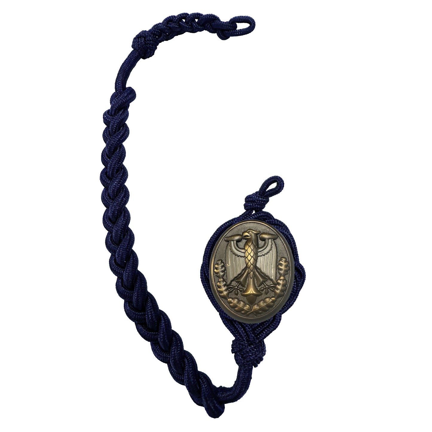 German Schutzenschnur Marksmanship Navy blue Cord with Bronze Badge