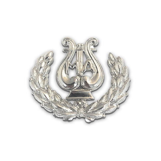 U.S. Army Lyre with Wreath Cap Device (West Point Band) Nickle STA-BRITE® (each)