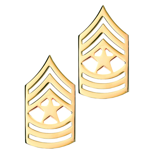 U.S. Army E9 (1) Sergeant Major STA-BRITE® Pin-on Rank (pair) - Sta-Brite Insignia Inc.