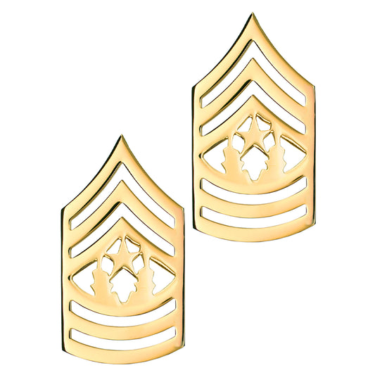 U.S. Army E9 (2) Command Sergeant Major STA-BRITE® Pin-on Rank (pair) - Sta-Brite Insignia Inc.