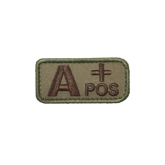 A+ Blood Type Desert Patch with Hook Fastener (each) - Sta-Brite Insignia Inc.