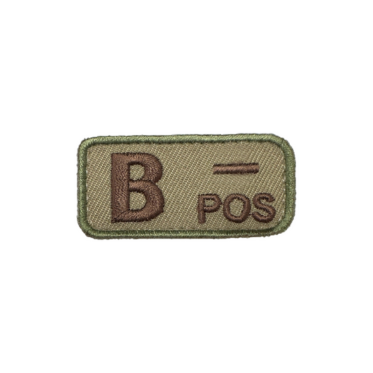 B- Blood Type Patch OCP with Hook Fastener