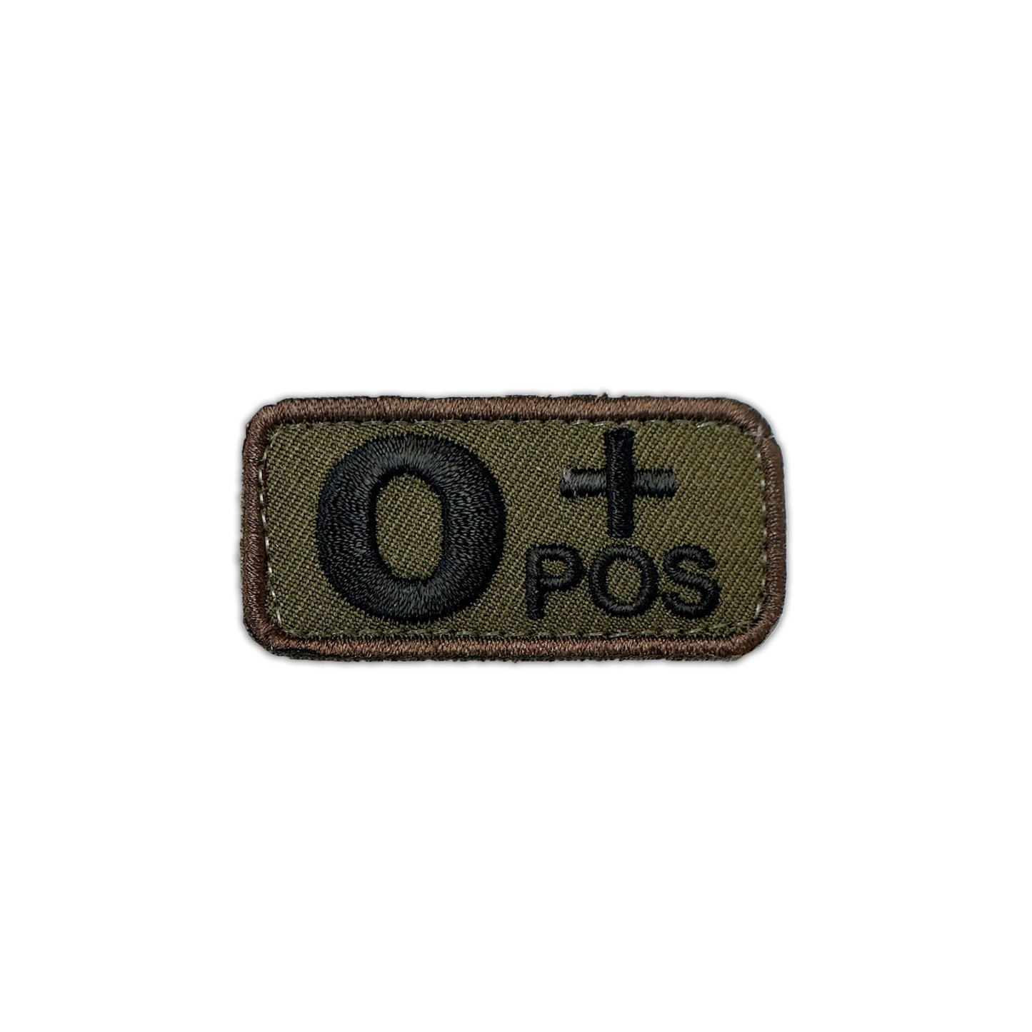 O+ Blood Type Forest Patch with Hook Fastener