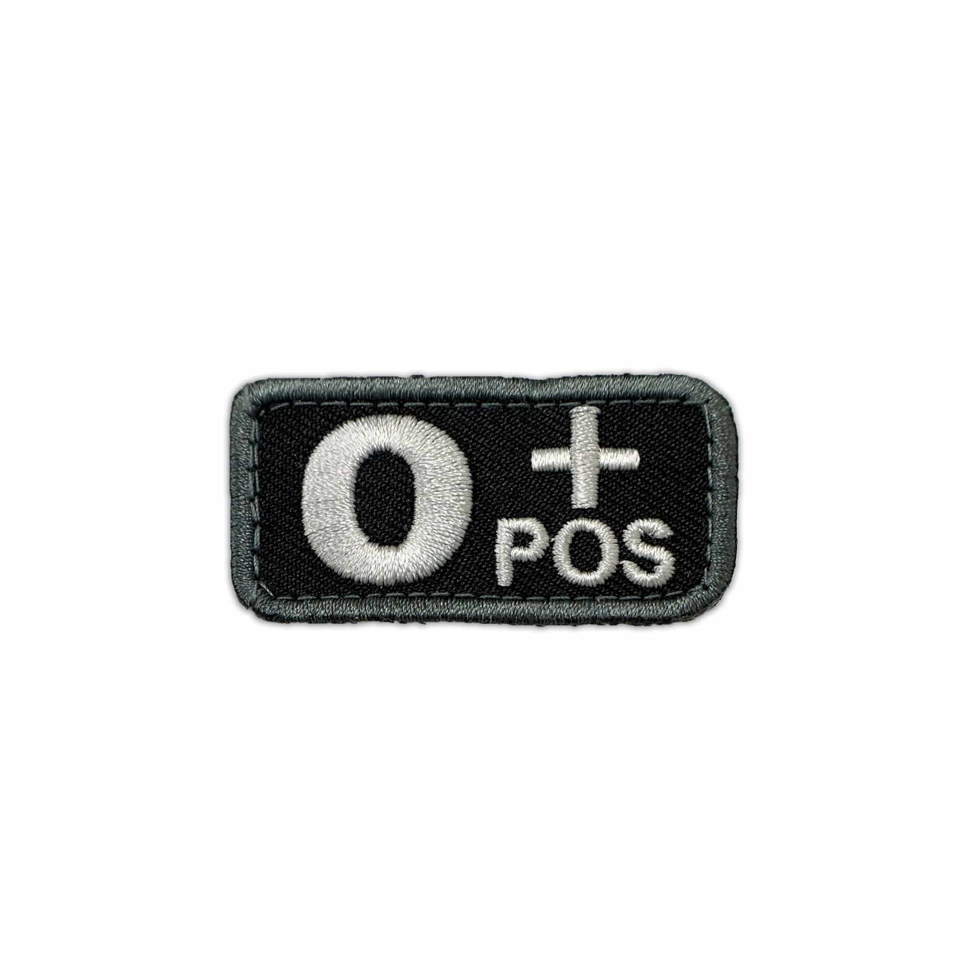O+ Blood Type Patch SWAT/TAC W/ Hook Fastener | Sta-Brite Insignia Inc.