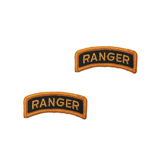 Ranger Black and Gold Tab  W/ Hook Fastener (Pair)