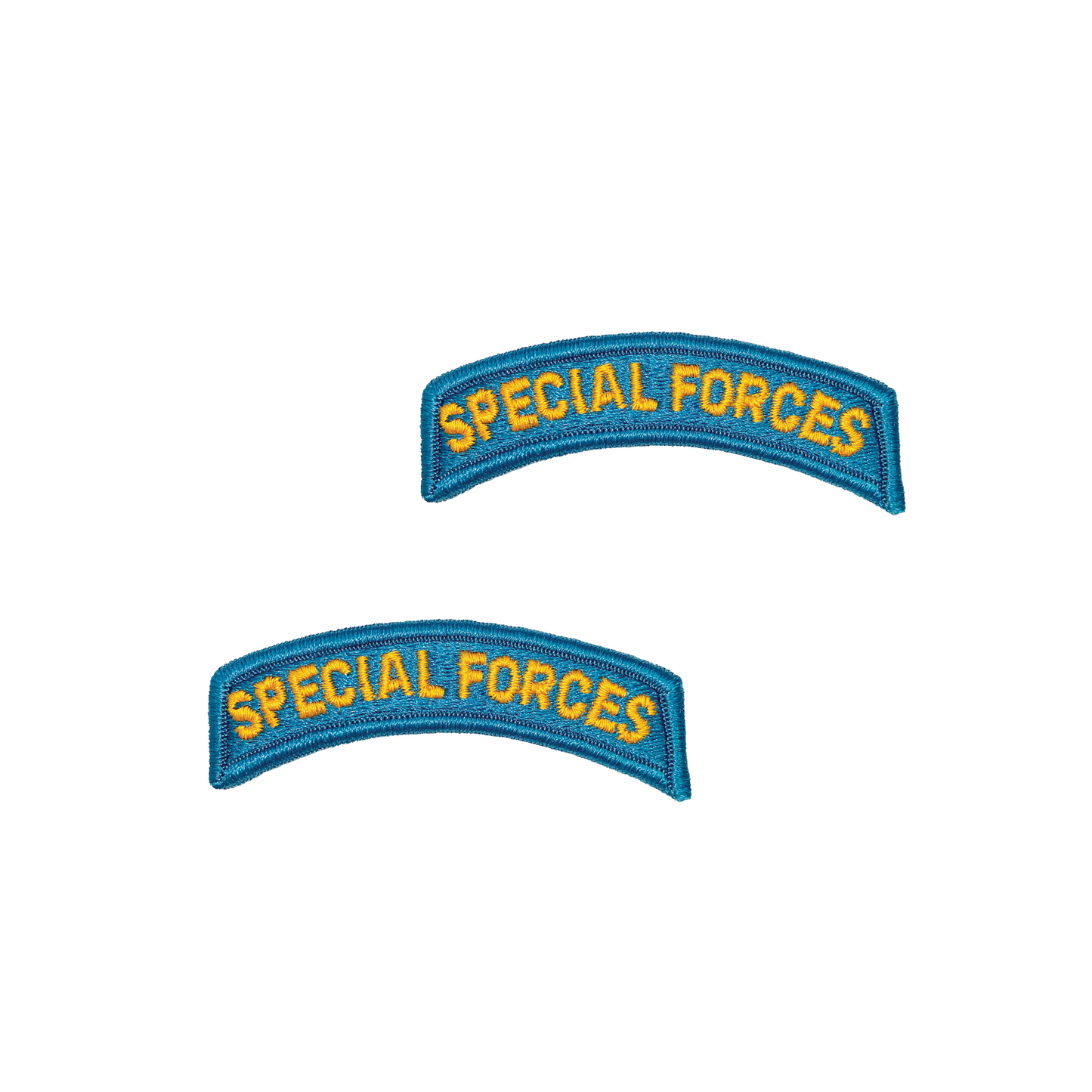 Special Forces Teal and Yellow SEW ON AGSU Color tab (pair)