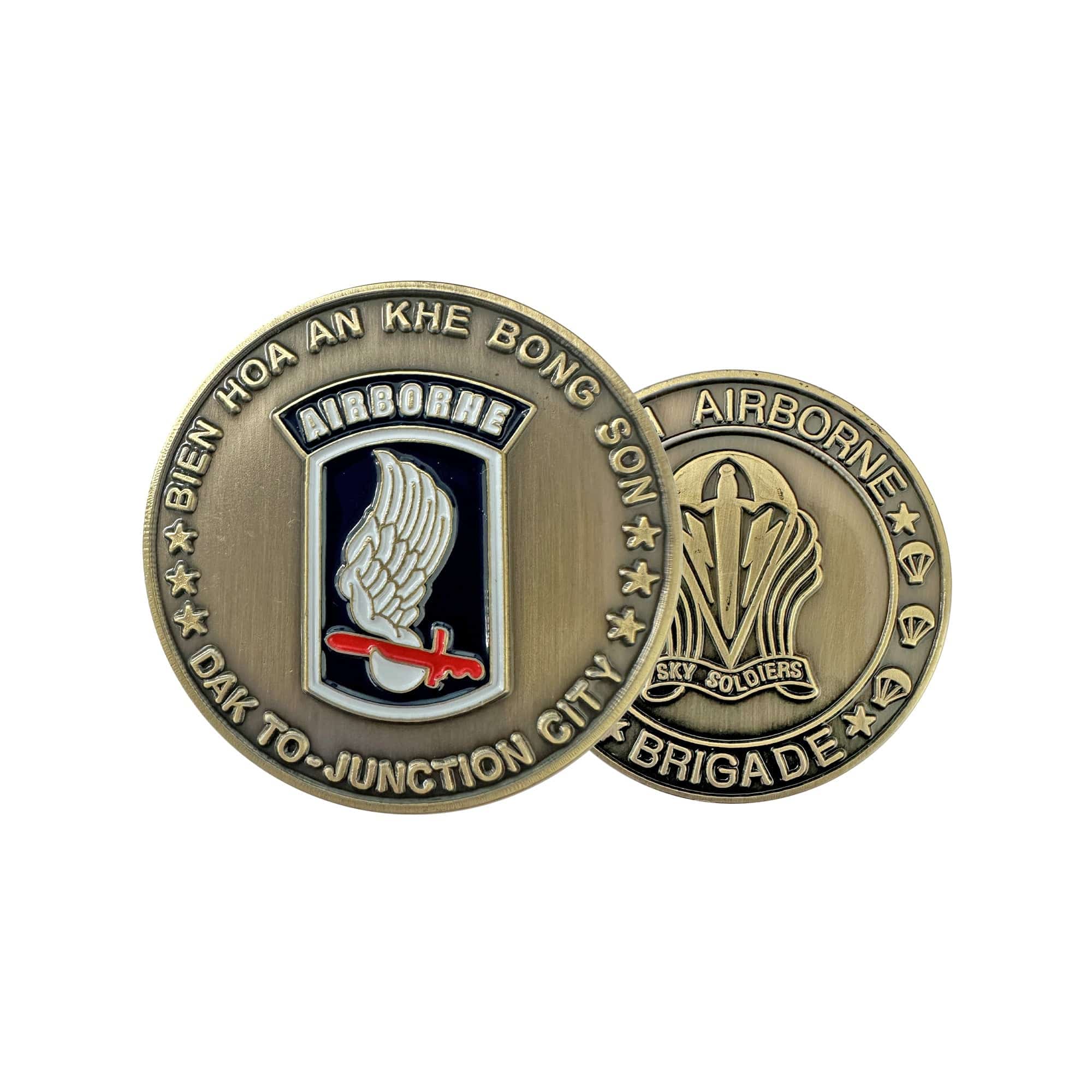 Stab Coin U.S. Army 173rd Airborne Division Challenge Coin