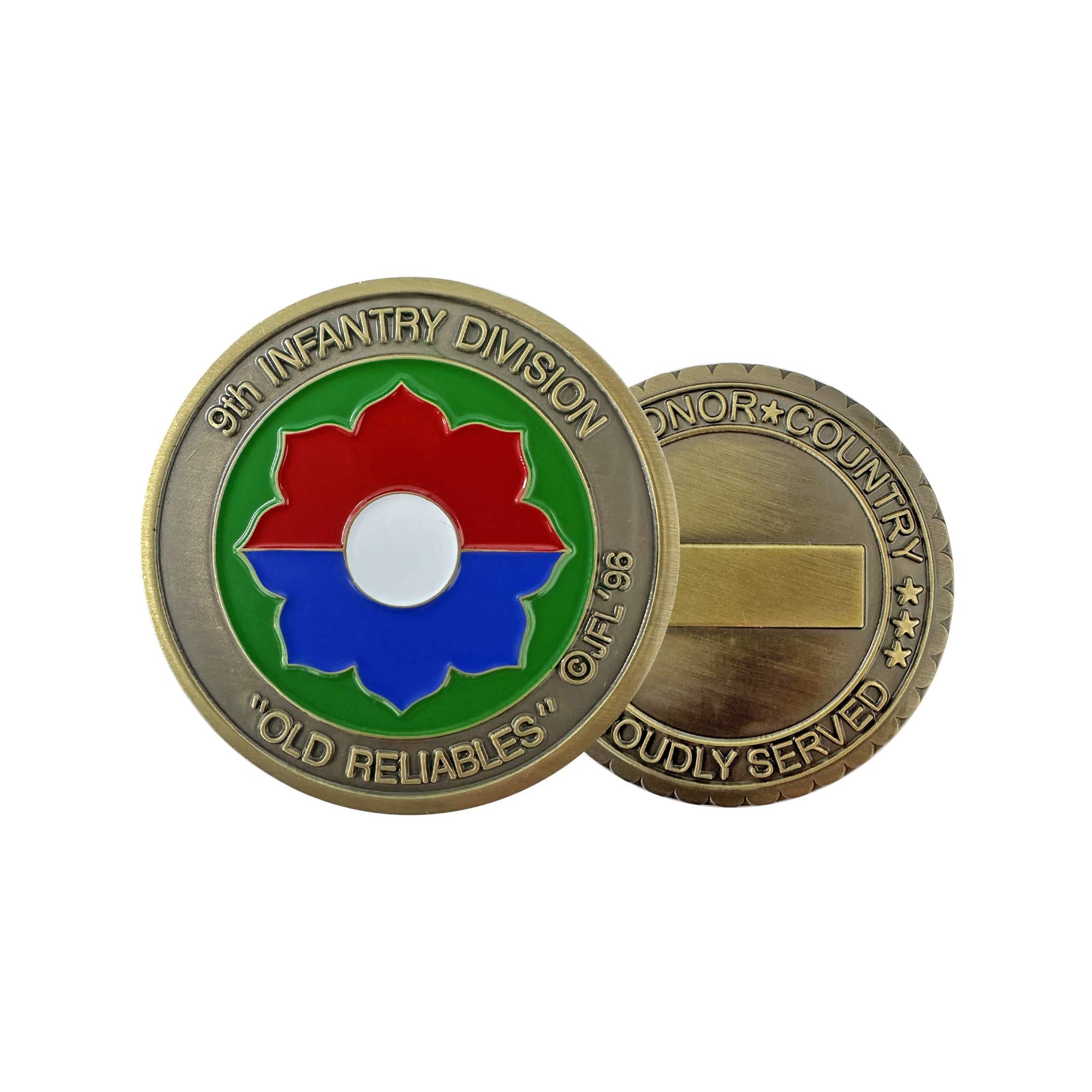 Stab Coin U.S. Army 9th Infantry Division Challenge Coin