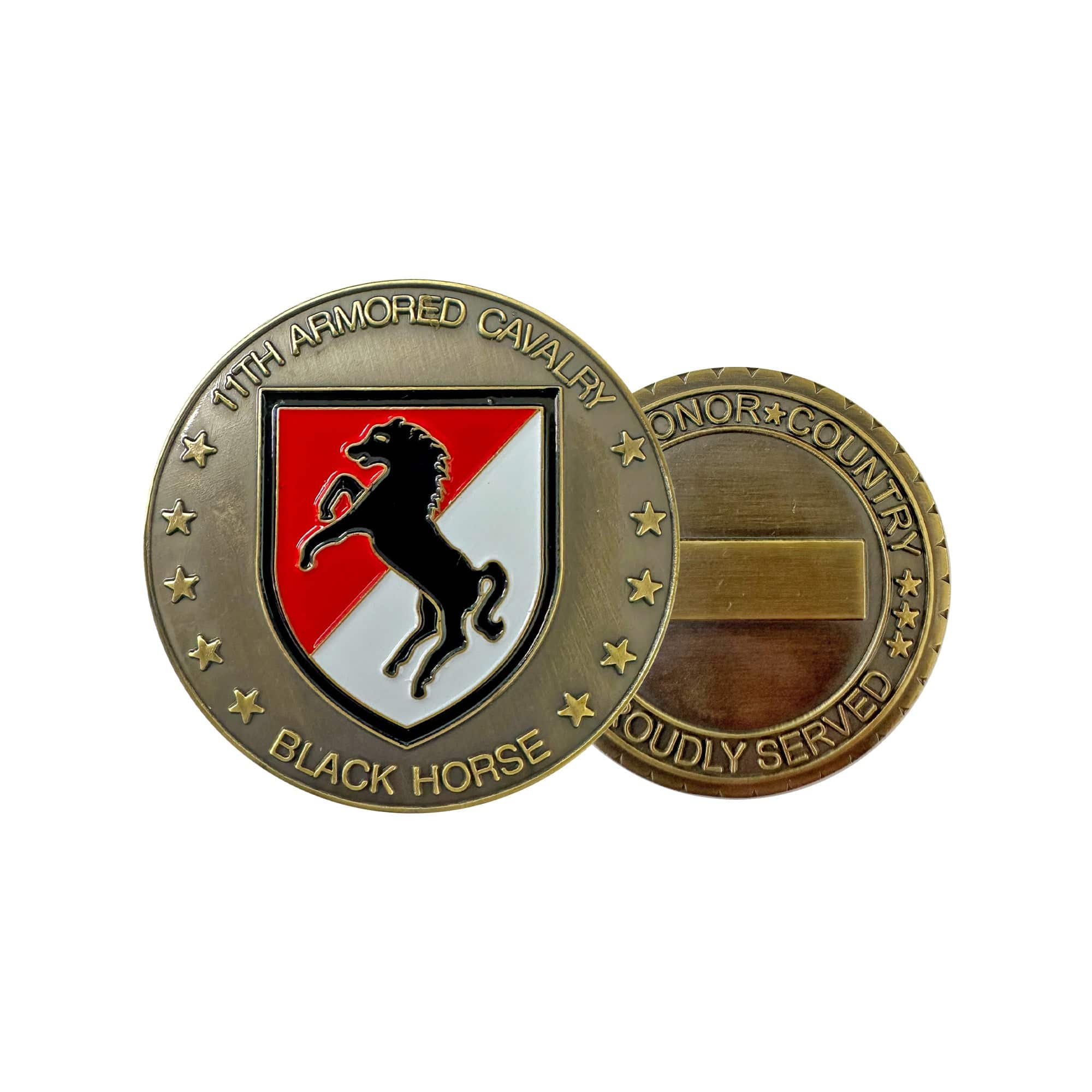 Stab Coin U.S. Army 11th Armored Cavalry Regiment Challenge Coin