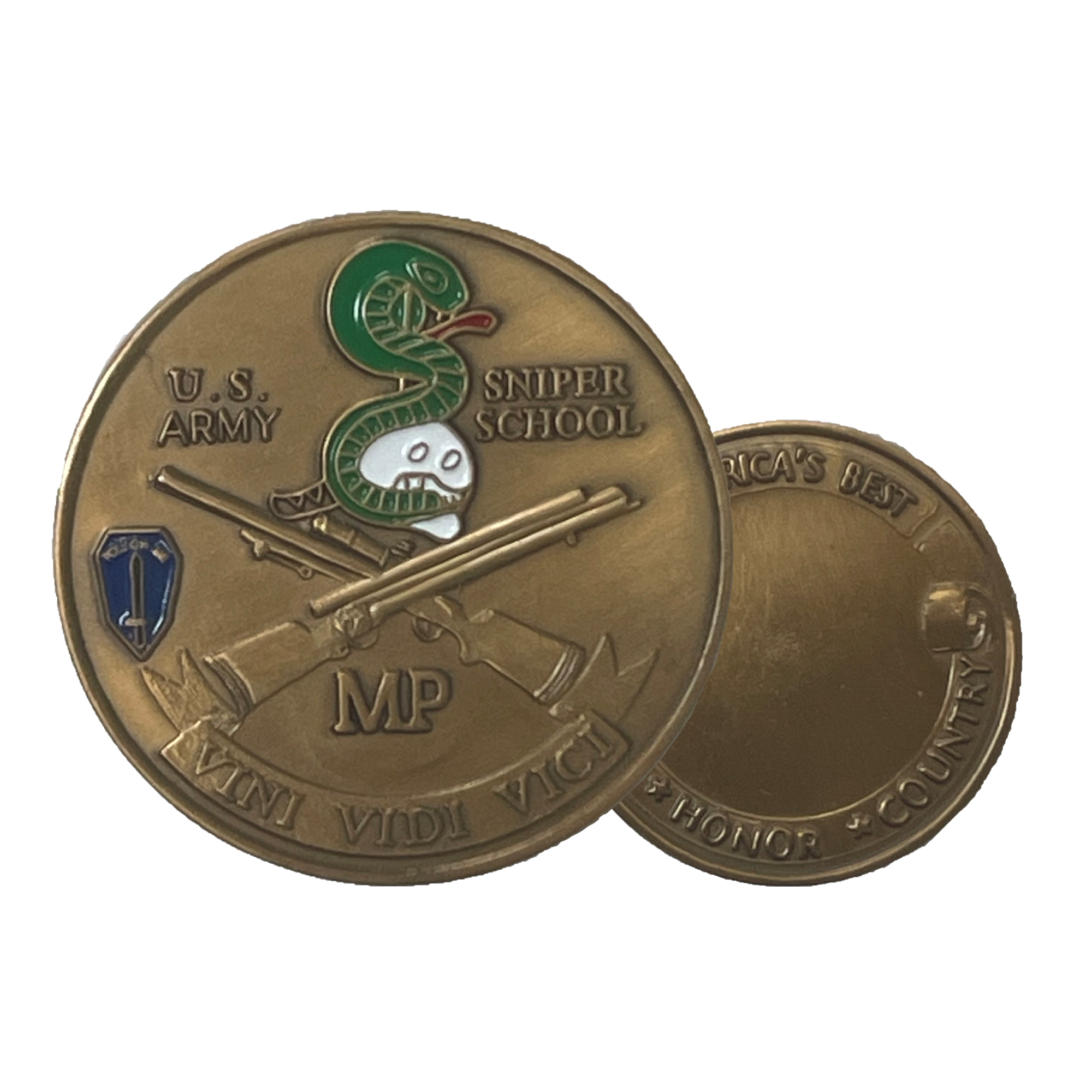 Stab Coin U.S. Army Sniper School Military Police Challenge Coin | Sta-Brite ...