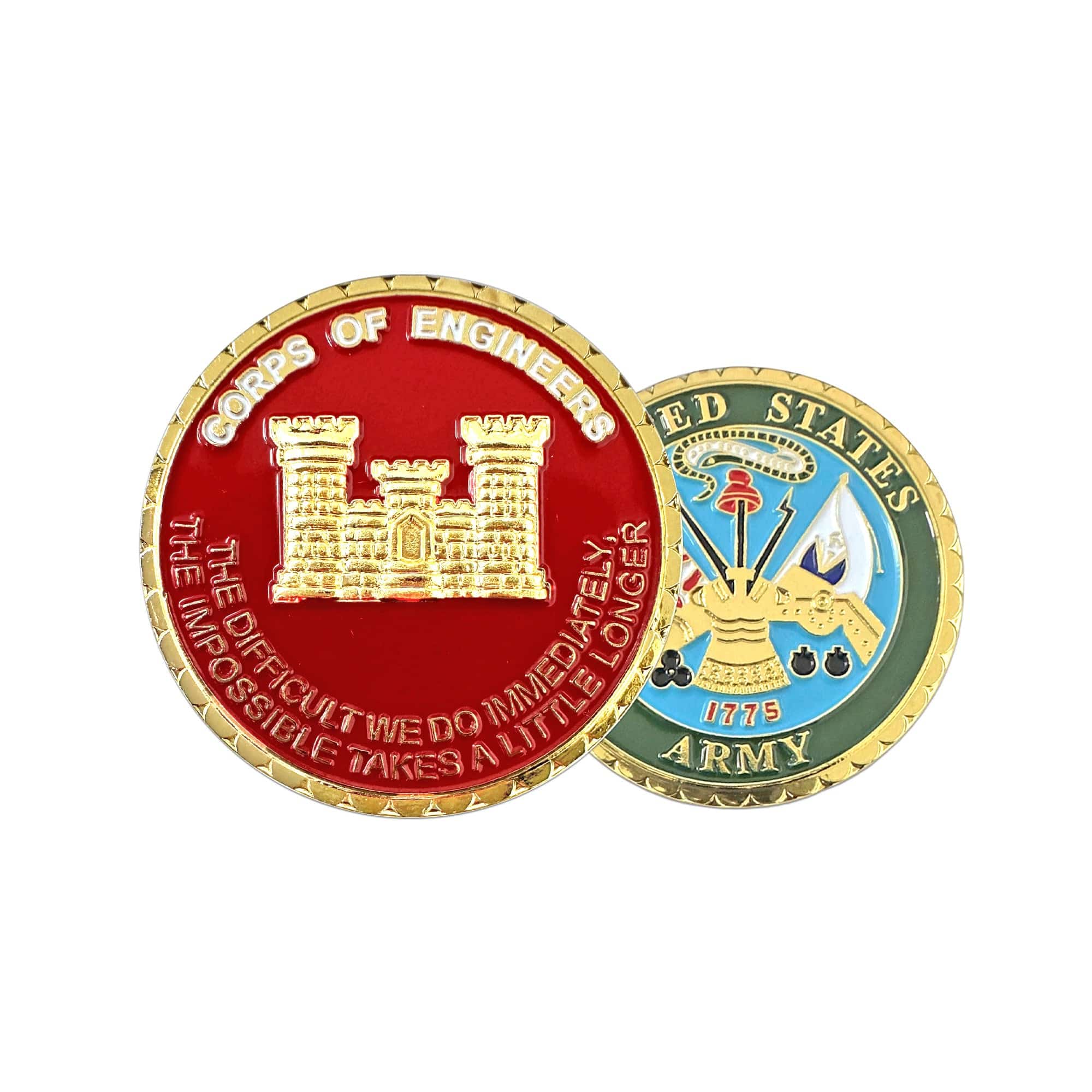 Stab Coin U.S. Army Corps Of Engineers Castle Challenge Coin