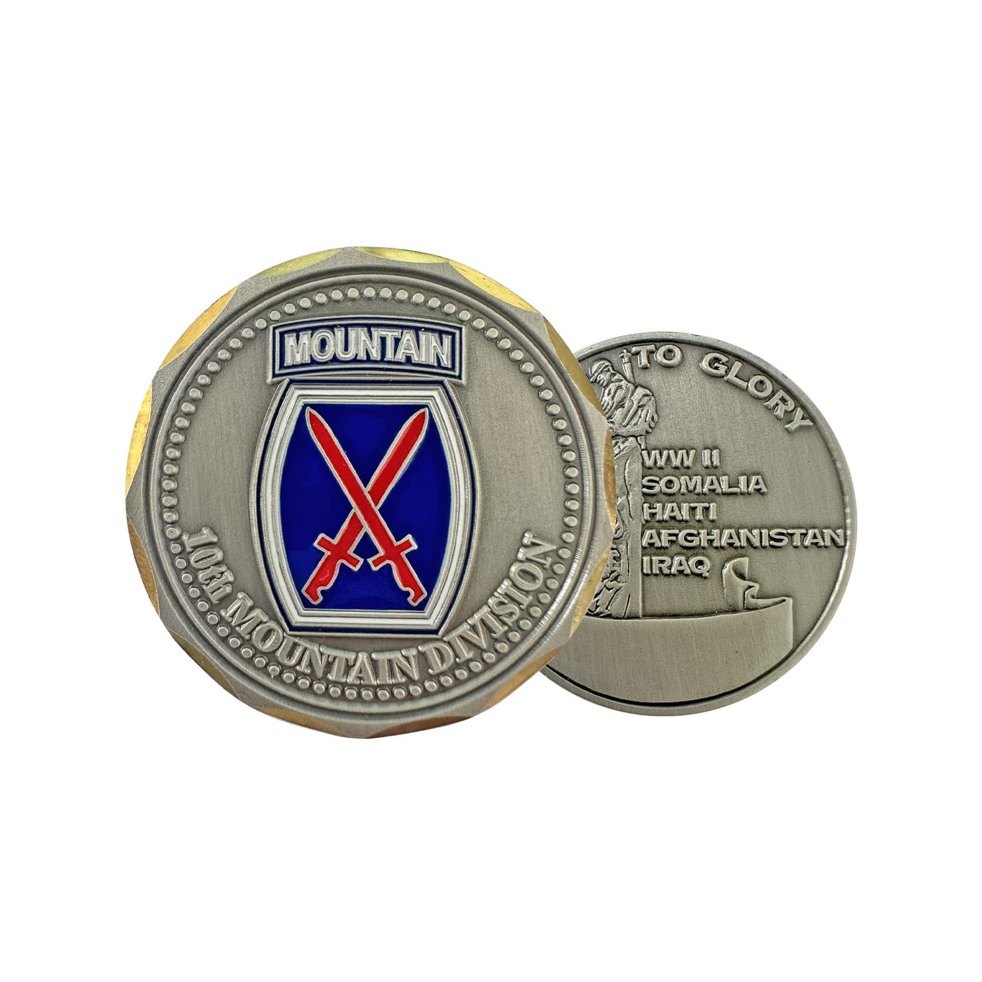 Stab Coin U.S. Army 10th Mountain Division Challenge Coin | Sta-Brite Insignia Inc.