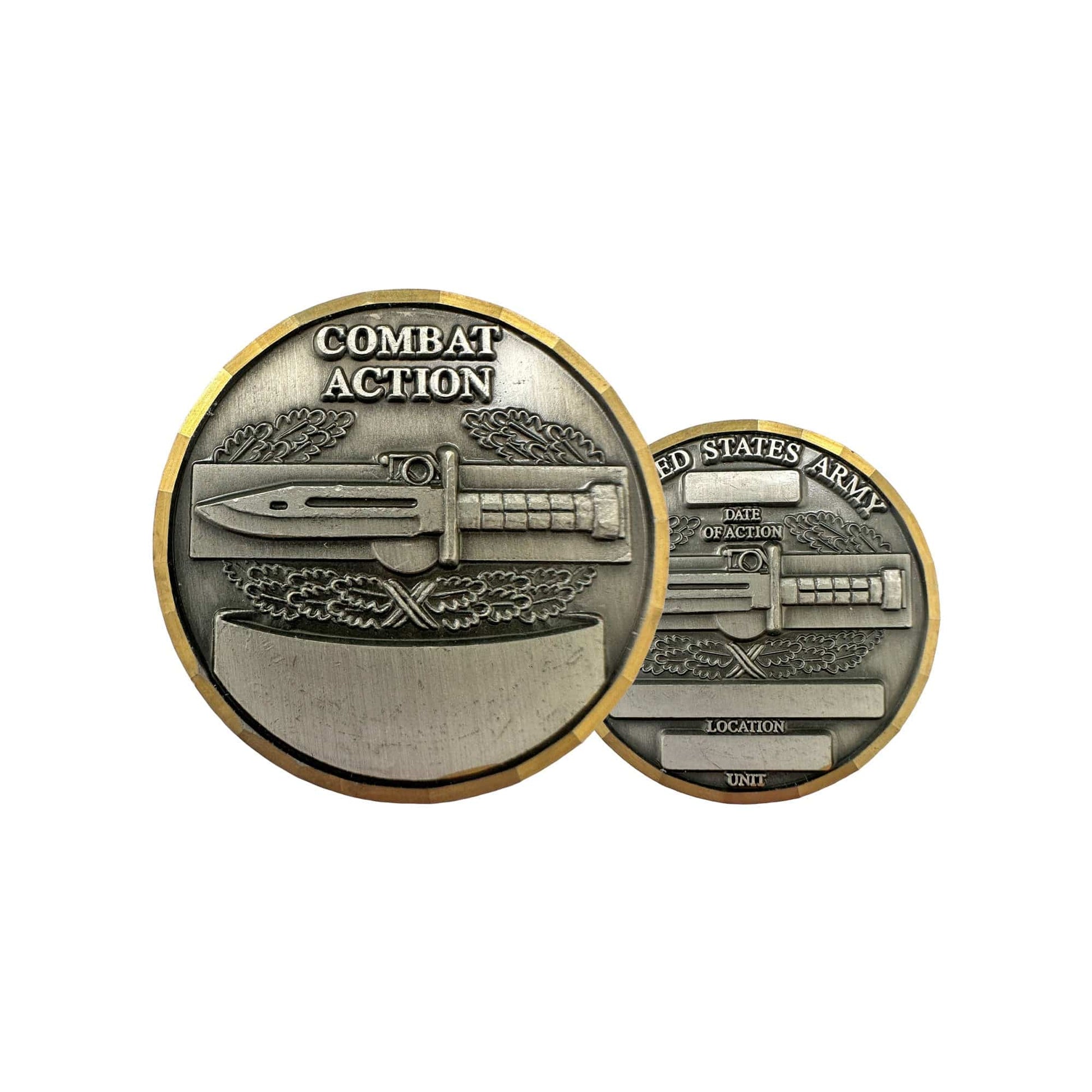 Combat Action Badge Challenge coin - Sta-Brite Insignia Inc.