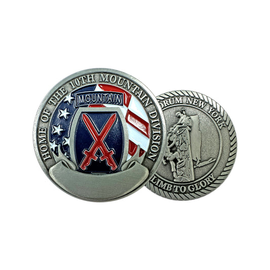 U.S. Army Fort Drum 10th Mountain Challenge Coin