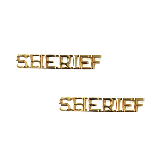 Sheriff letters 1/4 inch STA-BRITE gold