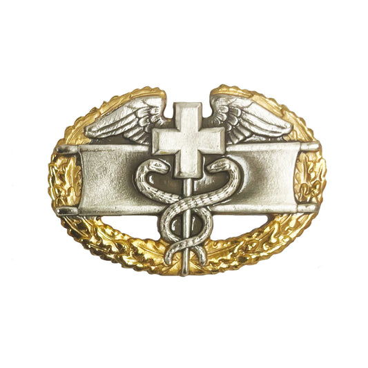 Master Combat Medical Badge 1 AWD Gold Wreath Silver-Oxide STA-BRITE
