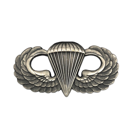 U.S. Army Parachutist Jump Wing Basic Badge (Silver-Oxide) - Sta-Brite Insignia Inc.