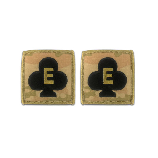 Club With Letter "E" OCP Helmet Patch