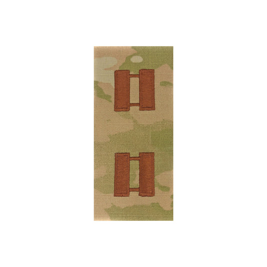 U.S. Air Force O3 Captain OCP Spice Brown Sew-on Rank For Cap “Only”