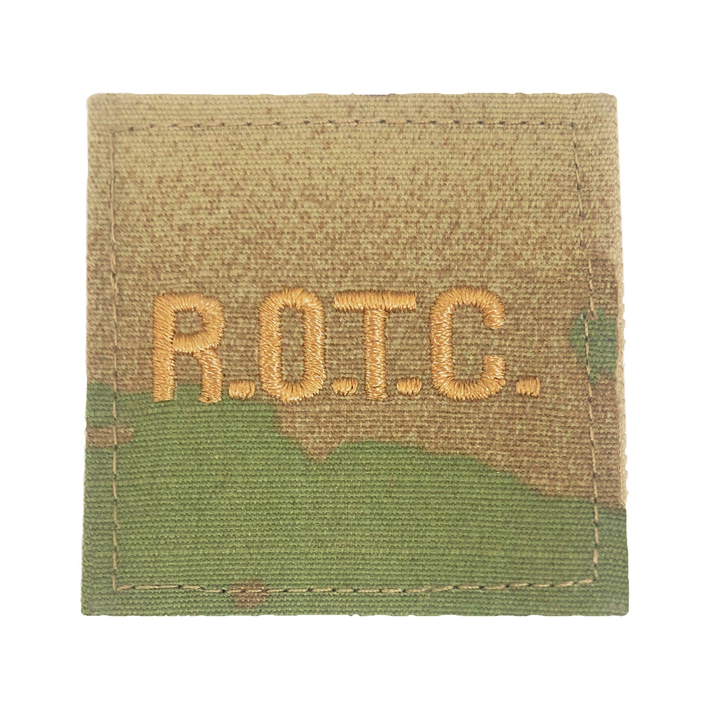 R.O.T.C. Gold Letters OCP Rank with Hook Fastener