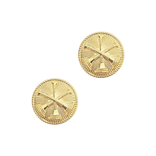 STA-BRITE® ASST CHIEF 3 BUGLES 2 POSTS GOLD 15/16" (pair)