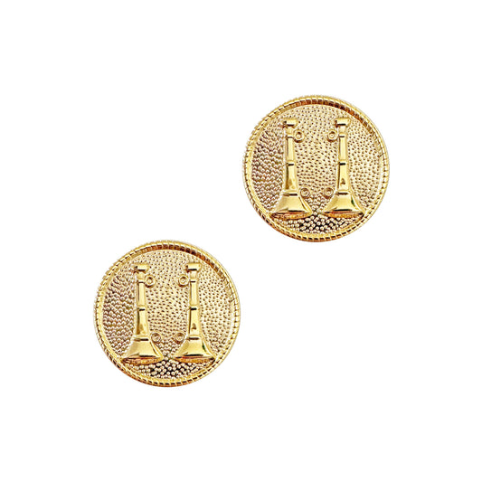 STA-BRITE® Captain 2 Parallel Bugles 2 Post (Gold)