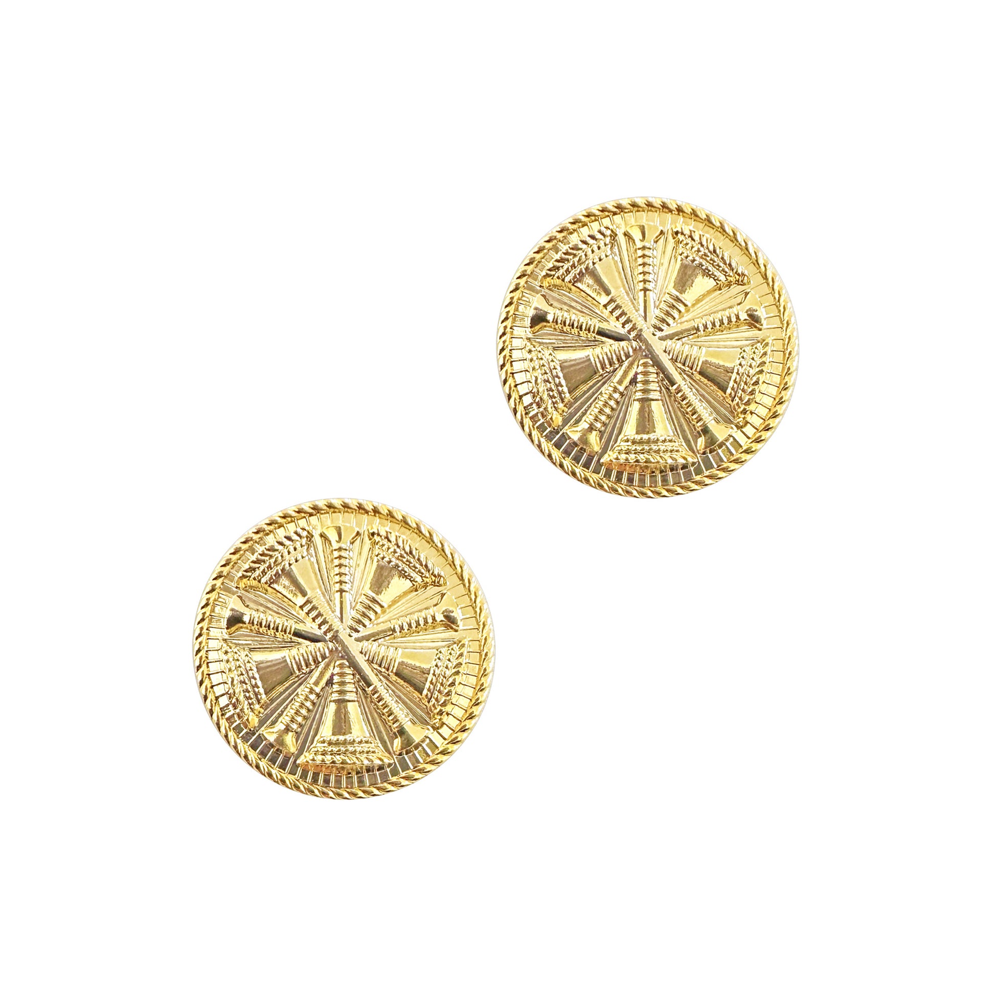 Fire Chief 5 Bugles Sta-Brite® Gold (pair) - Sta-Brite Insignia Inc.