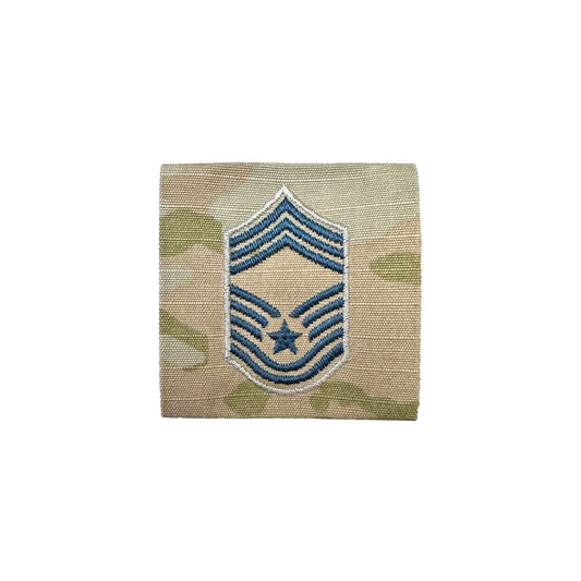 Space Force Rank Chief MSGT Embroidered OCP Pre-folded Sew On (ea)