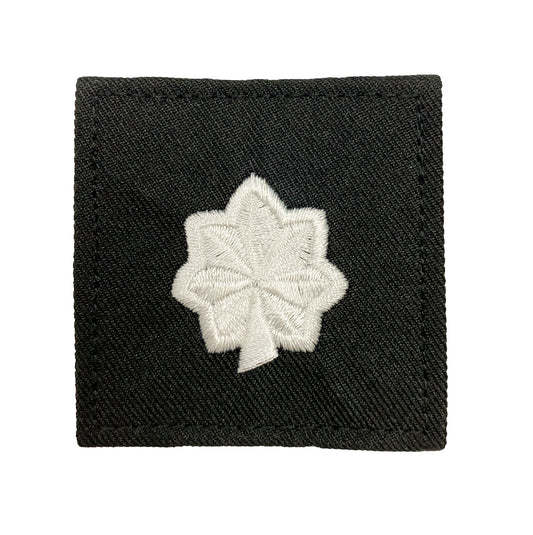 (O5) Lieutenant Colonel 2x2 Black Rank with Hook Fastener (each).