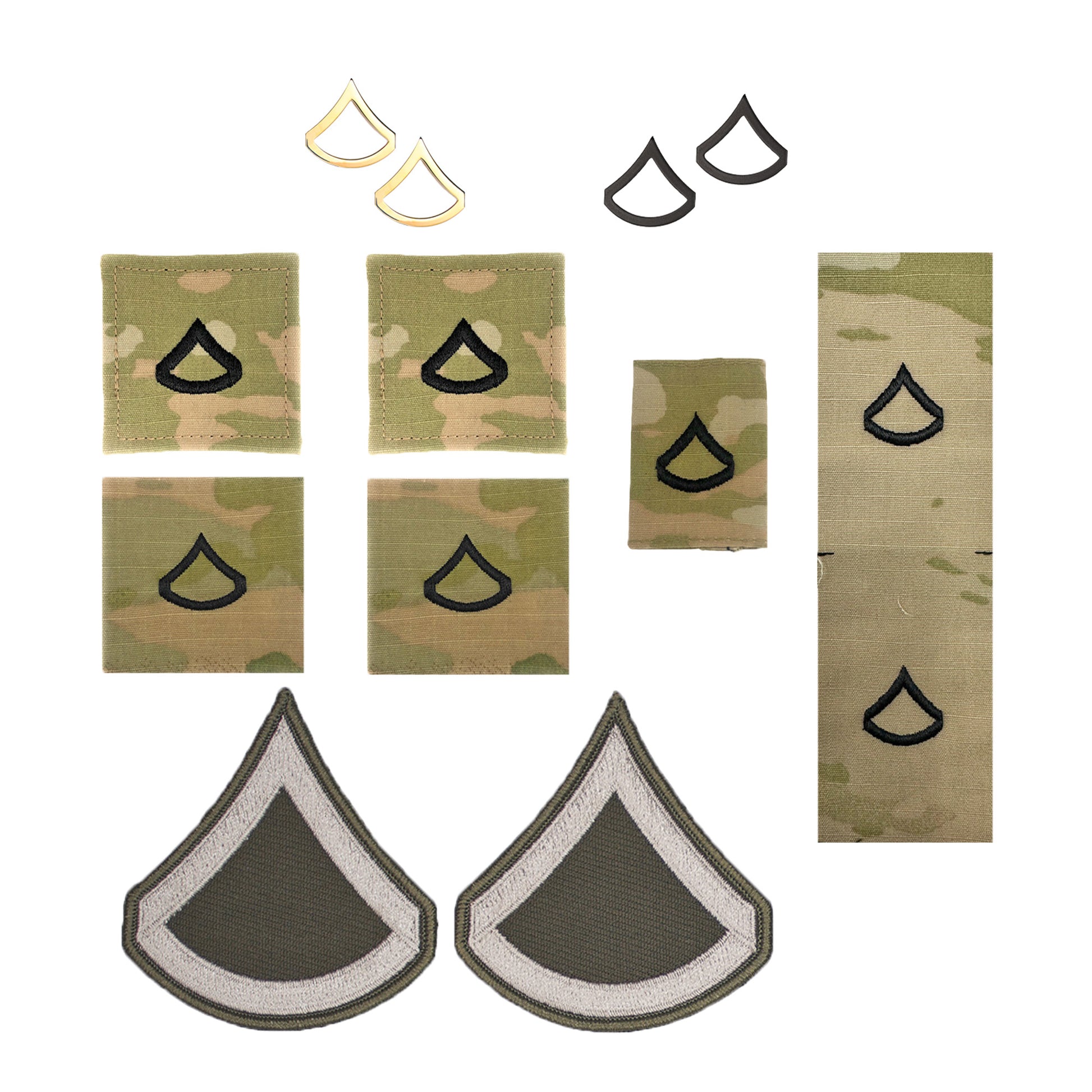 U.S. Army (E3) Private First Class Rank AGSU Bundle (Male) - Sta-Brite Insignia Inc.