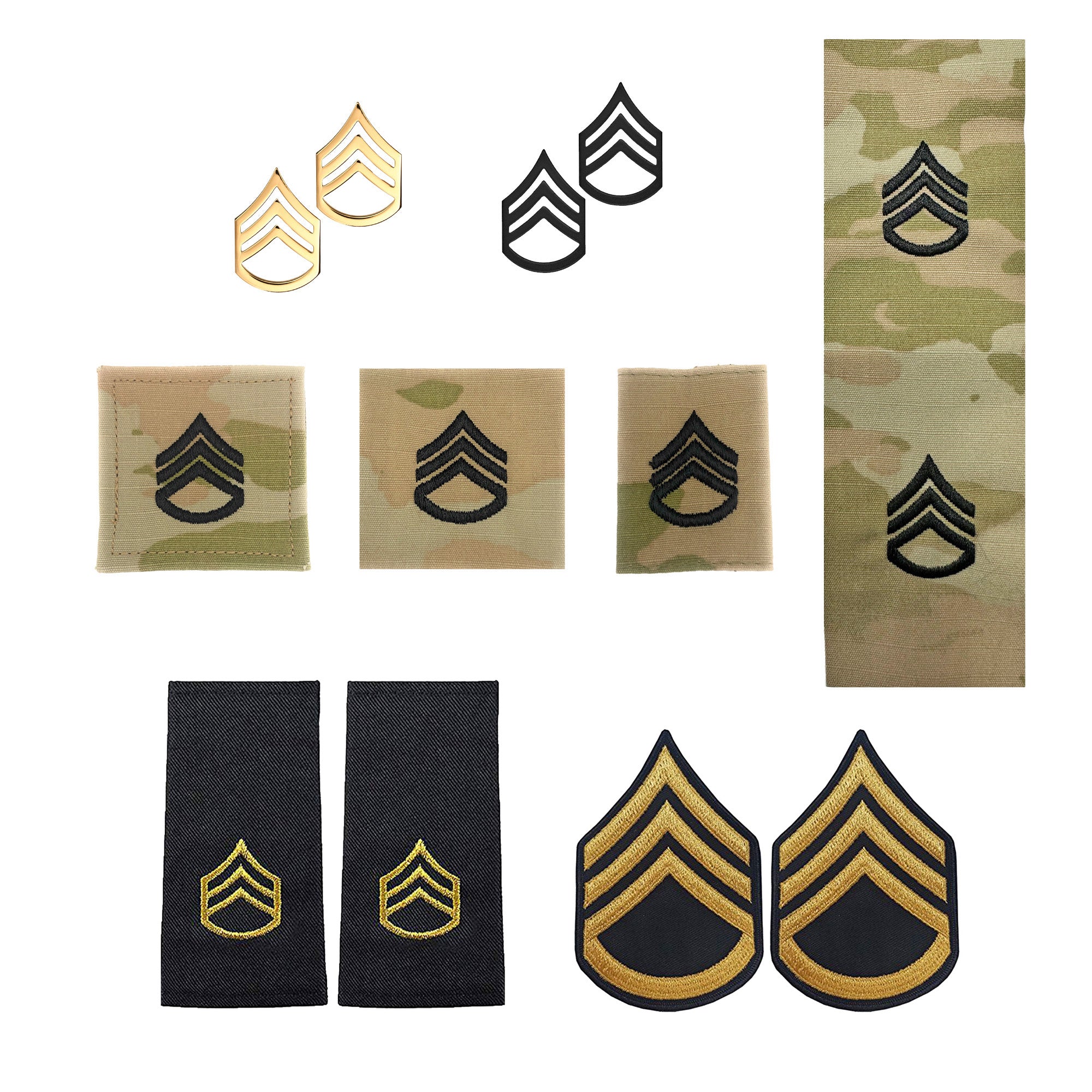 U.S. Army (E6) Staff Sergeant Rank Bundle (Female) | Sta-Brite Insignia ...