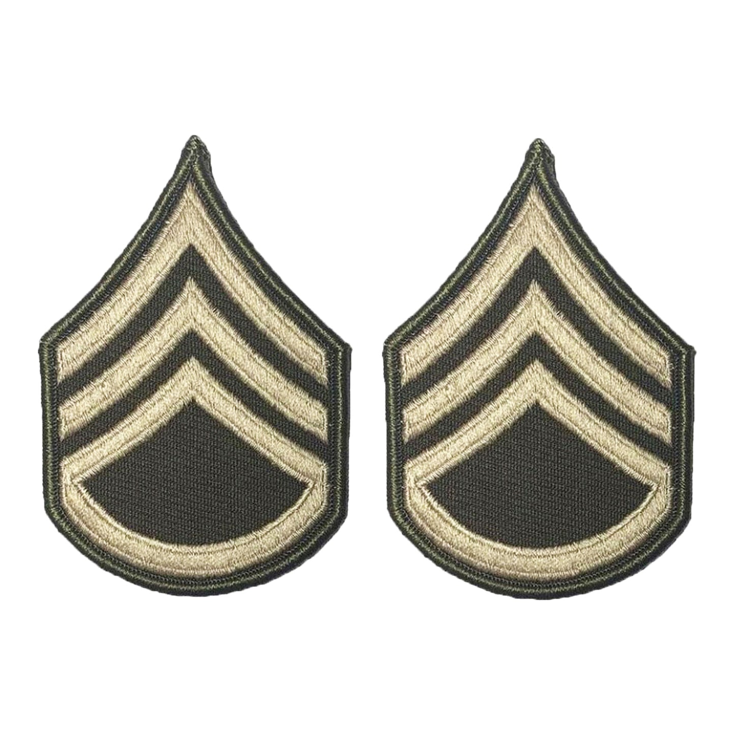 U.S. Army AGSU E6 Staff Sergeant Chevron Sew on Rank (Male) (pair)