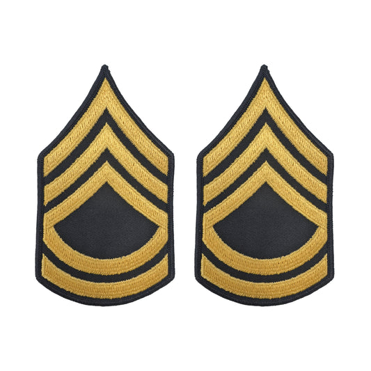 U.S. Army E7 Sergeant First Class Gold on Blue Sew-on - Large/Male