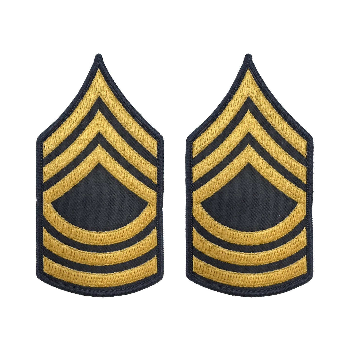 U.S. Army E8 Master Sergeant Gold on Blue Sew-on - Male (Large)