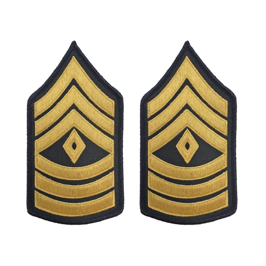 U.S. Army E8 First Sergeant Gold on Blue Sew-on - Large/Male