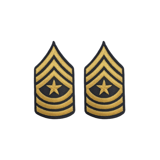 U.S. Army E9 Sergeant Major Gold on Blue Sew-on - Female (Small)