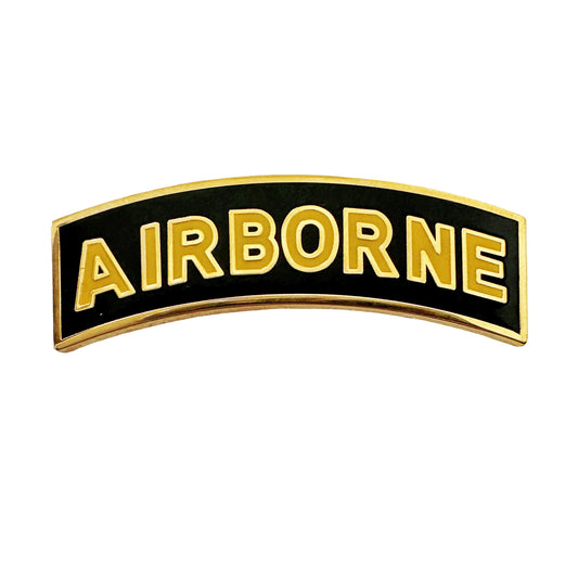 U.S. Army Airborne Black And Gold Tab Pin