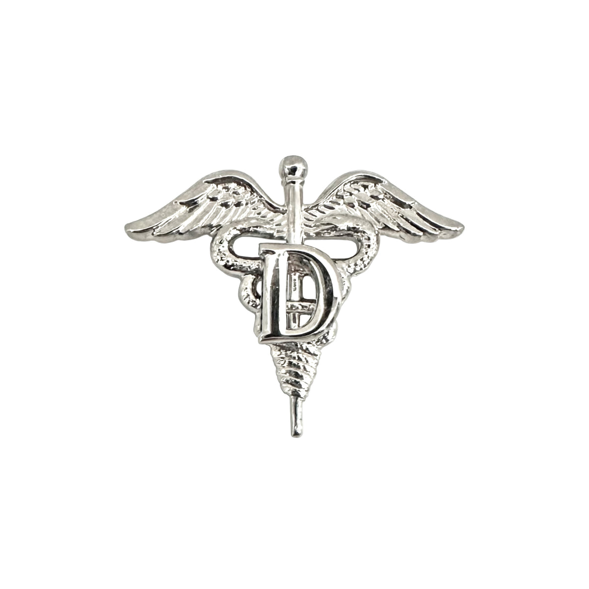 Navy Dental Silver Collar Device STA-BRITE® Mirror Finish Pin-on (each)
