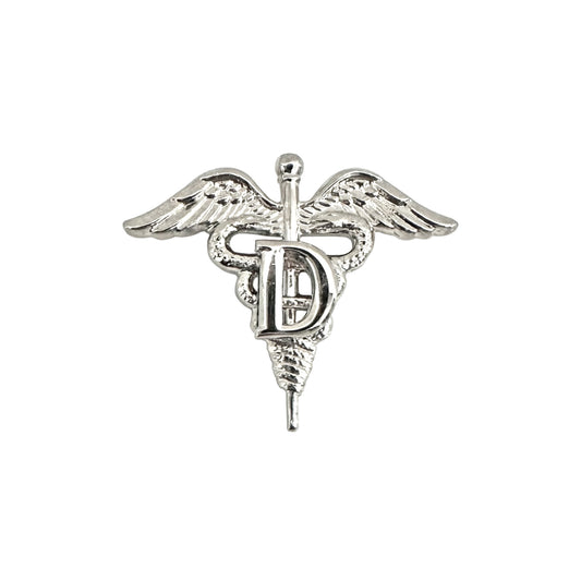 Navy Dental Silver Collar Device STA-BRITE® Mirror Finish Pin-on (each)