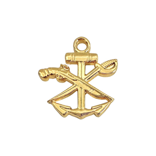 Navy Special Warfare Combat Craft Crew Collar Device STA-BRITE® Gold Finish Pin-on (each)